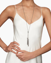 Renaissance® Tassel Necklace in Sterling Silver with Diamonds